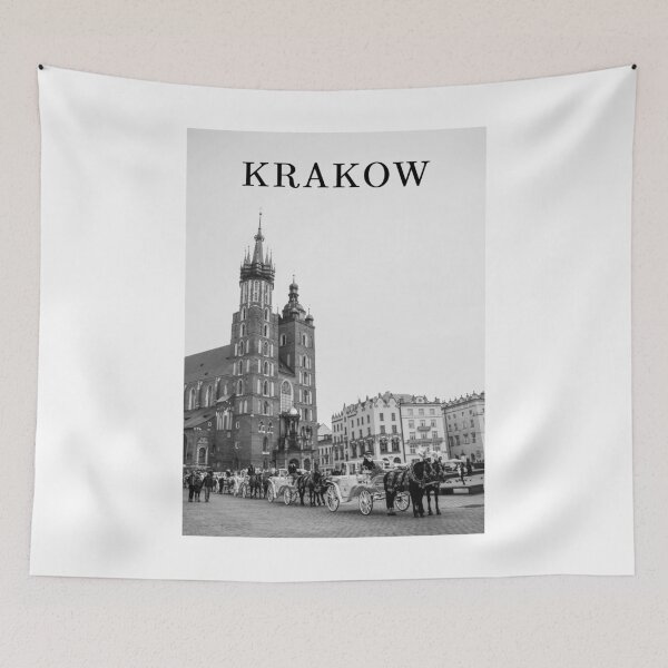 Item preview, Black and White Krakow Poland Europe designed and sold by ShopJoel.