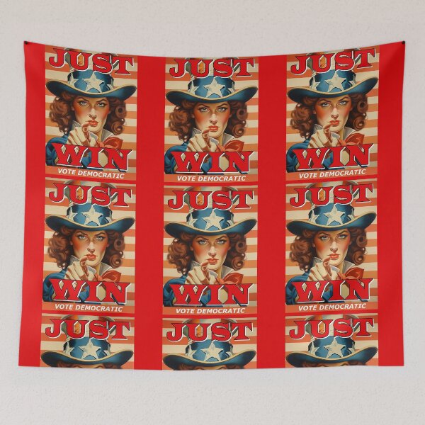 Item preview, Just Win – Vote Democratic designed and sold by SiggyZiggy.