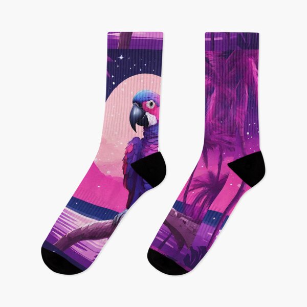 Item preview, Copy of Parrot and palms at evening, sky fall of stars, exotic vibes designed and sold by Sugar Wisdom .