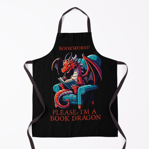 Item preview, Red Dragon in a cozy chair reading a book designed and sold by Irbisinthebox.