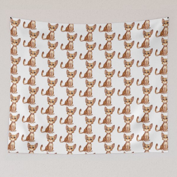 Item preview, Abyssinian Kawaii Famous Cat Breeds Animal Inspired Art and Stickers designed and sold by CDC40.