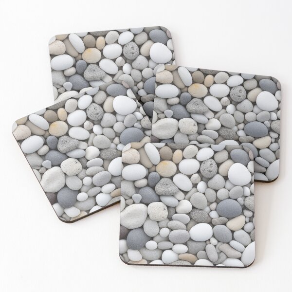 Item preview, Light white natural beach pebbles designed and sold by allthis.