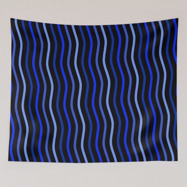 Item preview, Black & Blues Vertical Waving Lines Flowing Limitless Seams designed and sold by Alchemy-A-La-G.