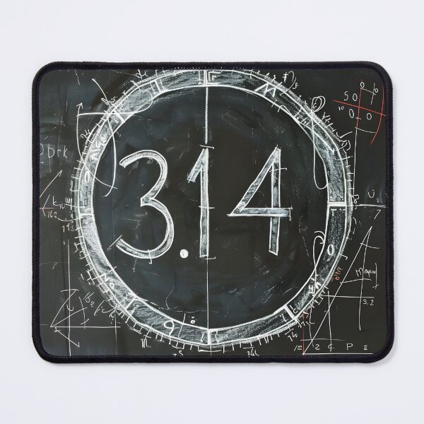 Item preview, Artistic Fusion- Celebrating Pi Day with Elegance in White on Black- A Unique and Creative Design designed and sold by OlfactoART Studio.