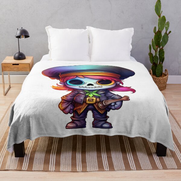 Item preview, Kawaii Neon Rainbow Skeloton Pirate designed and sold by KawaiiArtStyle.