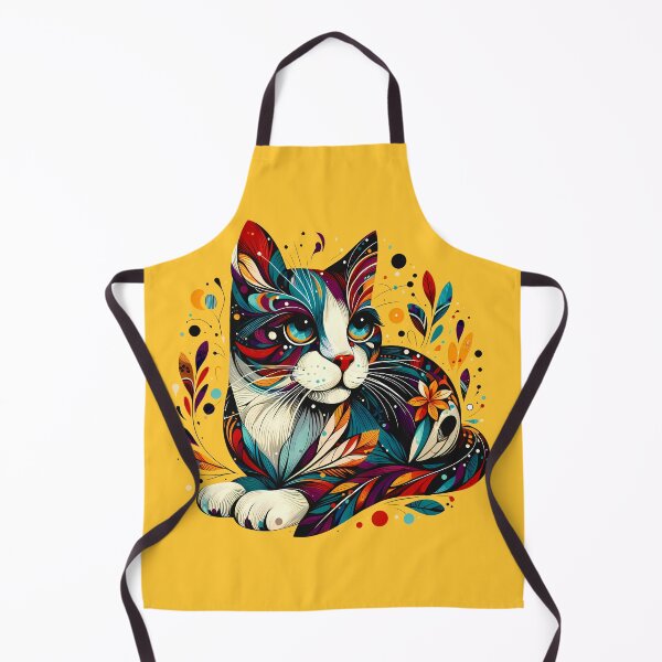 Item preview, Sitting cat in floral fusion - illustration designed and sold by AD-Digital-Art.