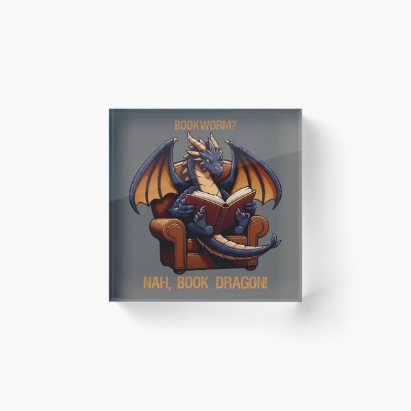 Item preview, Black Dragon  in a cozy chair reading a book designed and sold by Irbisinthebox.