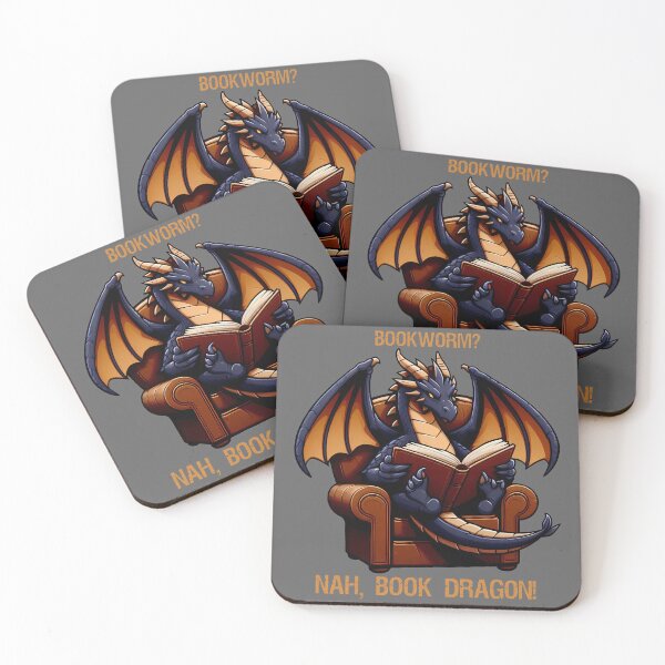 Item preview, Black Dragon  in a cozy chair reading a book designed and sold by Irbisinthebox.