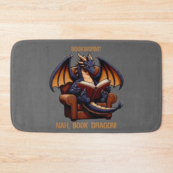 Item preview, Black Dragon  in a cozy chair reading a book designed and sold by Irbisinthebox.