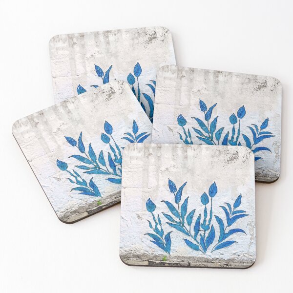 Item preview, faded mural of Blue False Indigo Plants by dePace' designed and sold by mrpropcake.