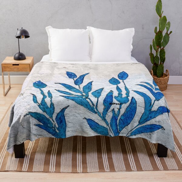 Item preview, faded mural of Blue False Indigo Plants by dePace' designed and sold by mrpropcake.