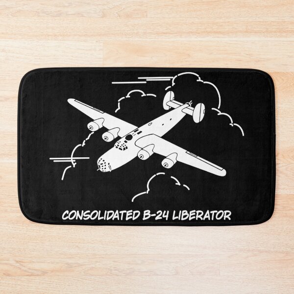 Item preview, Consolidated B-24 Liberator WW2 Heavy Bomber Plane Flying Silhouette Diagram designed and sold by MilitaryMart.