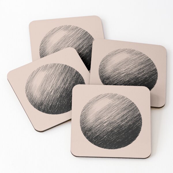Item preview, Black ball sphere sketch pattern designed and sold by Szkicerka.