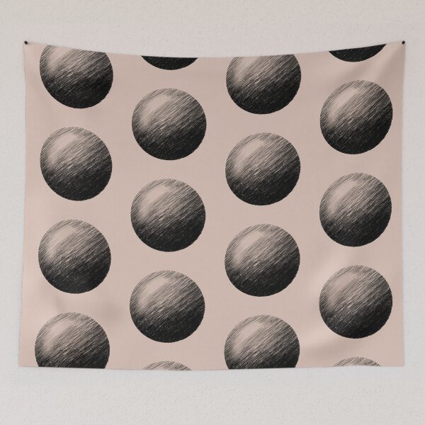 Item preview, Black ball sphere sketch pattern designed and sold by Szkicerka.
