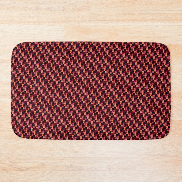 Item preview, Orange Pink & Maroon Square Tiles Black Limitless Seams designed and sold by Alchemy-A-La-G.
