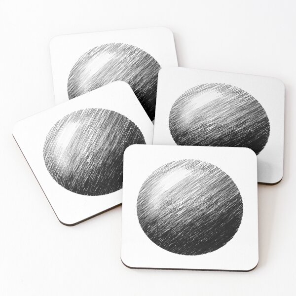 Item preview, Black ball sphere sketch pattern designed and sold by Szkicerka.