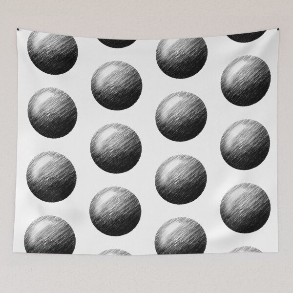 Item preview, Black ball sphere sketch pattern designed and sold by Szkicerka.
