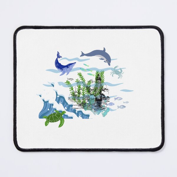 Item preview, sea ocean life delphine - lighthouse blue vision designed and sold by Lurastel.
