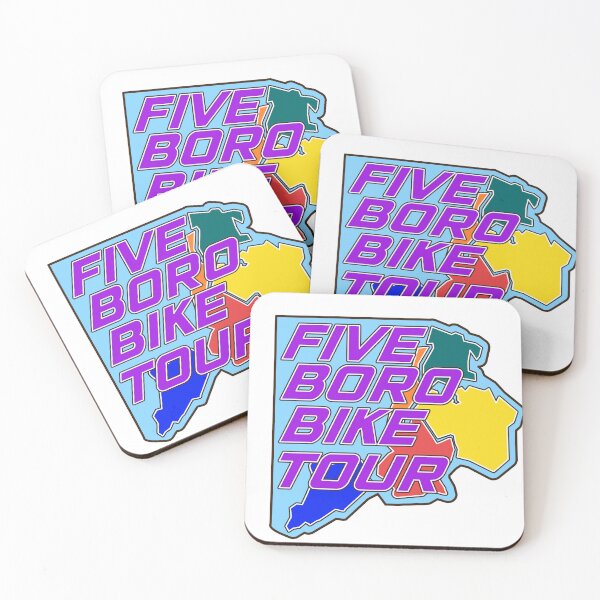 Item preview, Five Boro Bike Tour map designed and sold by PurpleCowStudio.