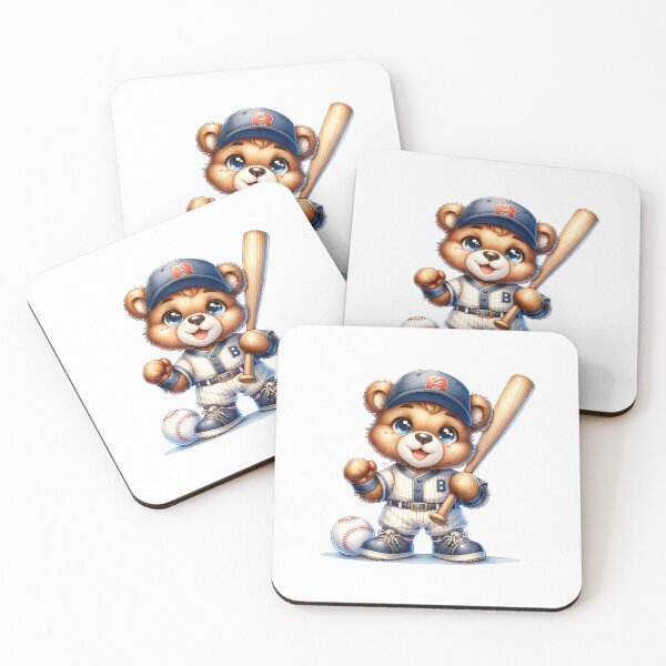 Item preview, cute bear playing baseball designed and sold by Made-by-Gus.