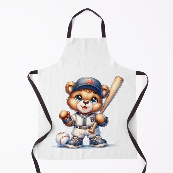 Item preview, cute bear playing baseball designed and sold by Made-by-Gus.