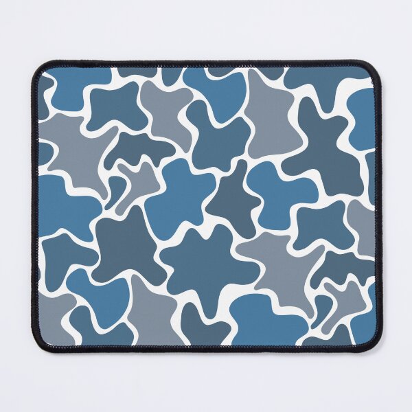 Item preview, Grey Blue & White Blob Camouflage Textile Limitless Seams designed and sold by Alchemy-A-La-G.