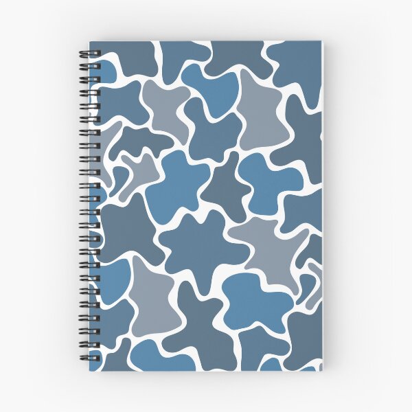 Item preview, Grey Blue & White Blob Camouflage Textile Limitless Seams designed and sold by Alchemy-A-La-G.