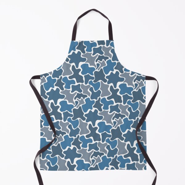 Item preview, Grey Blue & White Blob Camouflage Textile Limitless Seams designed and sold by Alchemy-A-La-G.