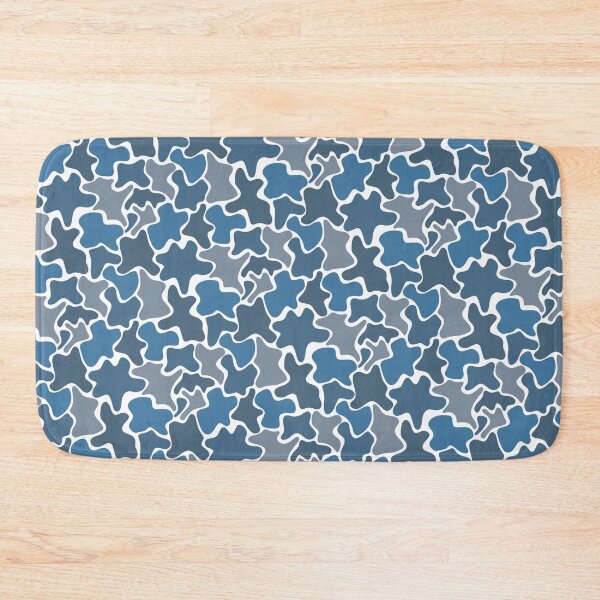 Item preview, Grey Blue & White Blob Camouflage Textile Limitless Seams designed and sold by Alchemy-A-La-G.