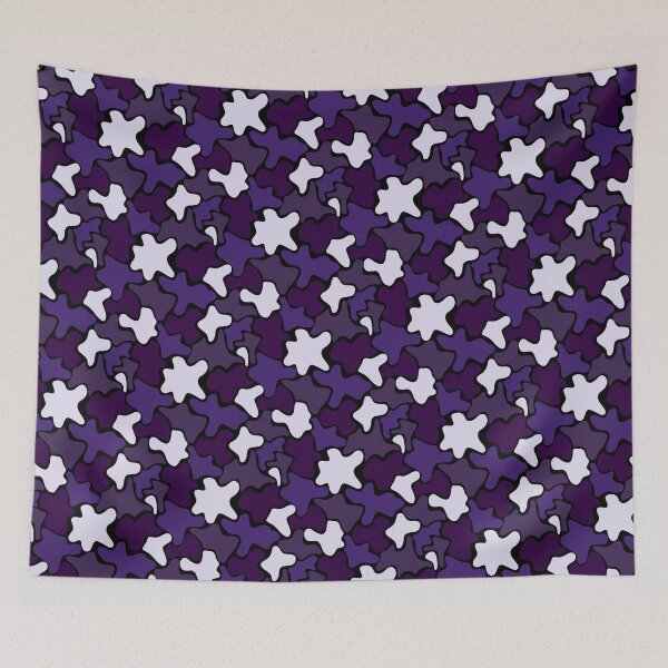 Item preview, Purple Violet & White Blob Camouflage Textile Limitless Seams designed and sold by Alchemy-A-La-G.