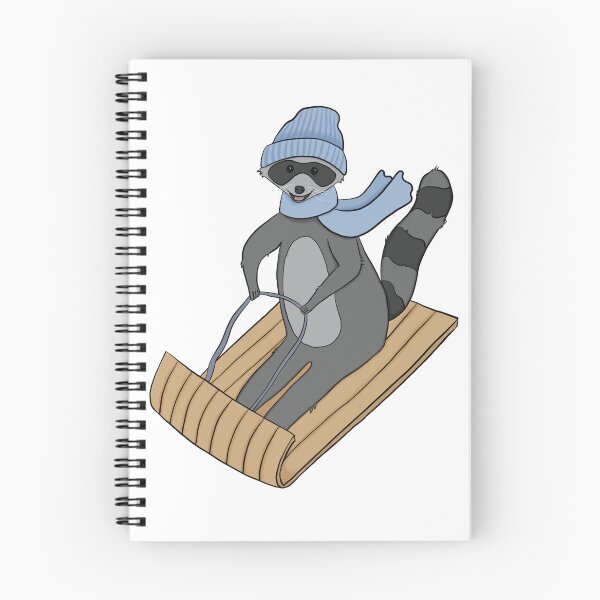 Item preview, Sledding Raccoon designed and sold by emilyswansonart.