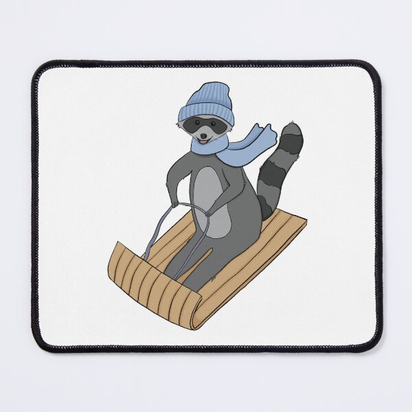 Item preview, Sledding Raccoon designed and sold by emilyswansonart.