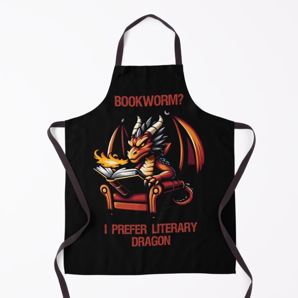 Item preview, Red Dragon in a cozy chair reading a book designed and sold by Irbisinthebox.