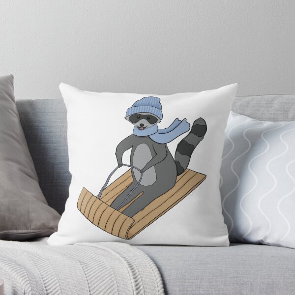 Item preview, Sledding Raccoon designed and sold by emilyswansonart.