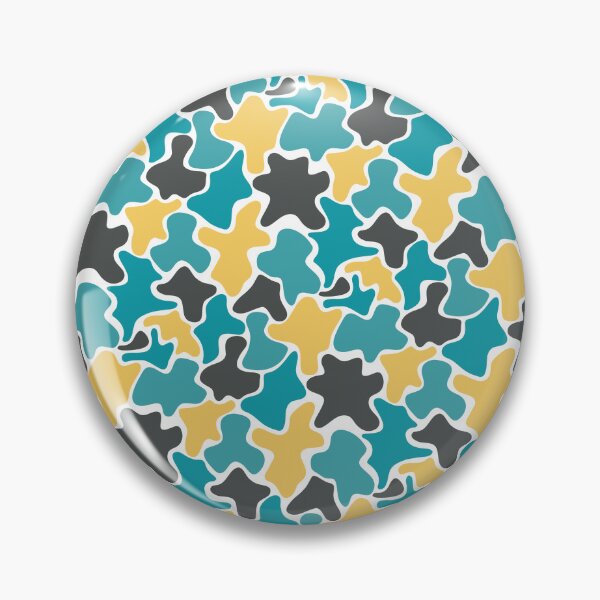 Item preview, Black Teal & Yellow Blob Camouflage Textile Limitless Seams designed and sold by Alchemy-A-La-G.