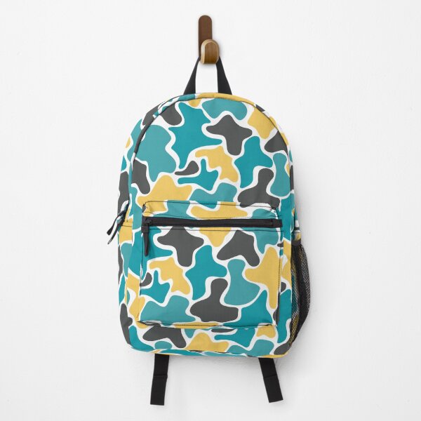 Item preview, Black Teal & Yellow Blob Camouflage Textile Limitless Seams designed and sold by Alchemy-A-La-G.