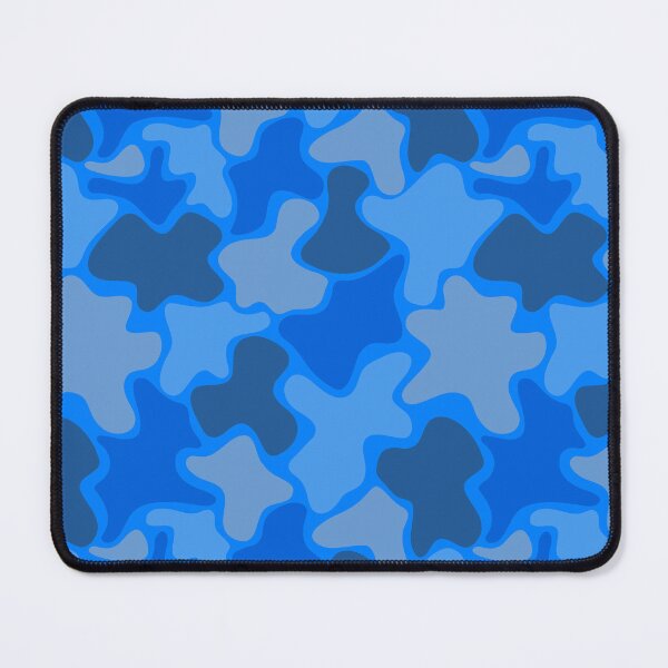 Item preview, Grey Blue & Navy Blob Camouflage Textile Limitless Seams designed and sold by Alchemy-A-La-G.