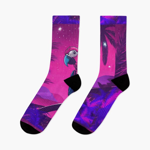 Item preview, Copy of Parrot and palms at evening, sky fall of stars, exotic vibes designed and sold by Sugar Wisdom .