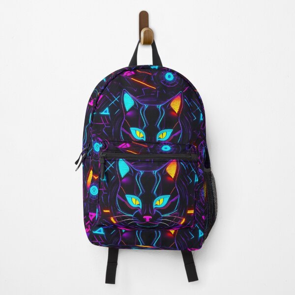 Item preview, colorful Cybercat pattern designed and sold by PixelPunny.