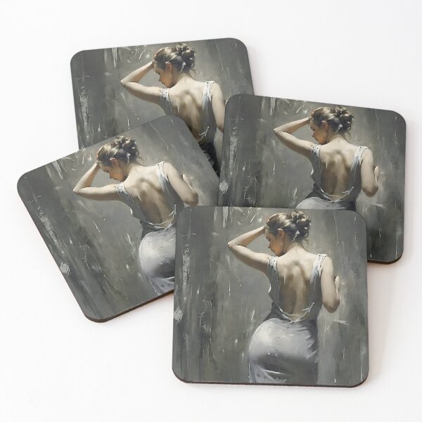 Item preview, figure painting of woman in white dress designed and sold by UmagineArts.