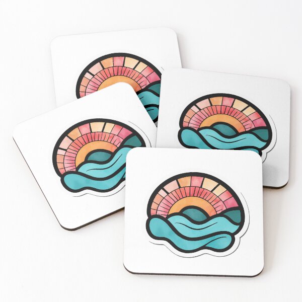 Item preview, New Horizon Sunrise - Watercolor Emblem of New Beginnings designed and sold by NiftyWrx.