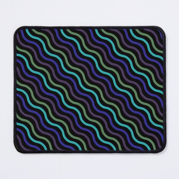 Item preview, Multicolor Diagonal Curly Wave Lines Black Limitless Seams designed and sold by Alchemy-A-La-G.