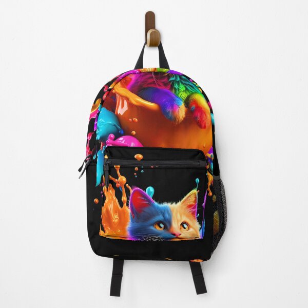 Item preview, Cute Kitty Cat In Splash Vibrant Colored Paint  designed and sold by Tamer ⭐⭐⭐⭐⭐.