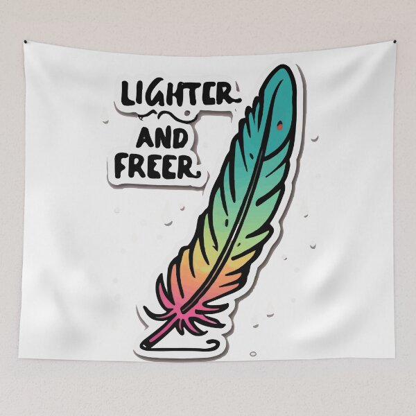 Item preview, Lighter and Freer - Feather & Quote Art designed and sold by NiftyWrx.