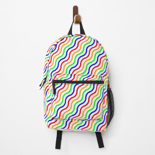 Item preview, Multicolor Diagonal Curly Wave Lines White Limitless Seams designed and sold by Alchemy-A-La-G.