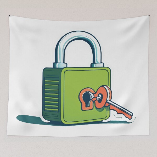 Item preview, Unlocking Freedom - Realistic Lock and Key Design designed and sold by NiftyWrx.