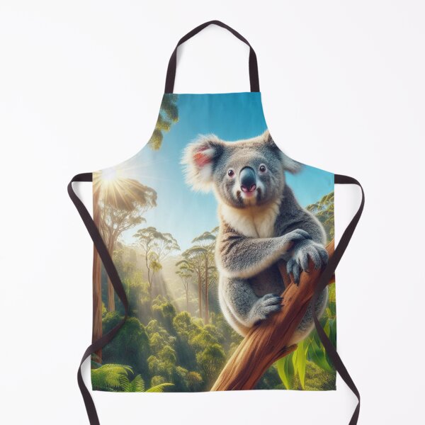 Item preview, Fluffy Observer - Koala's Watchful Gaze in Treetop Canopy designed and sold by ProgressMagnet.