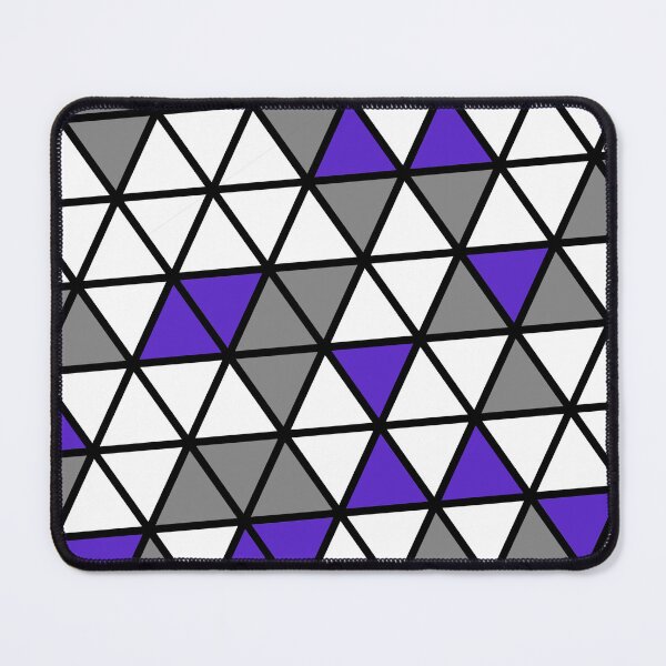Item preview, Purple Grey & White Triangles Black Trim Limitless Seams designed and sold by Alchemy-A-La-G.