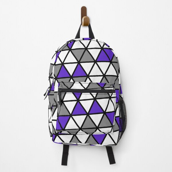 Item preview, Purple Grey & White Triangles Black Trim Limitless Seams designed and sold by Alchemy-A-La-G.