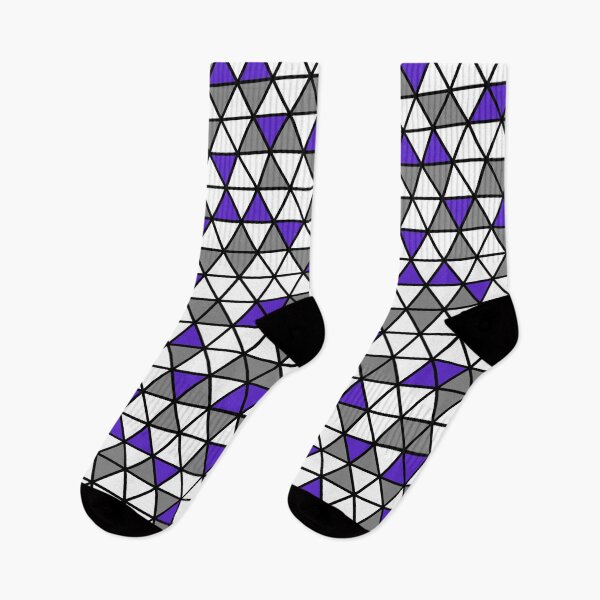 Item preview, Purple Grey & White Triangles Black Trim Limitless Seams designed and sold by Alchemy-A-La-G.